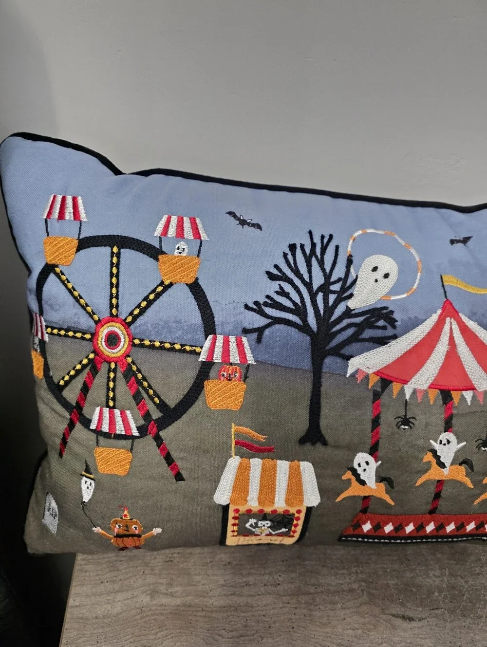 Cynthia Rowley Carnival Scene Halloween Pillow XL Viral